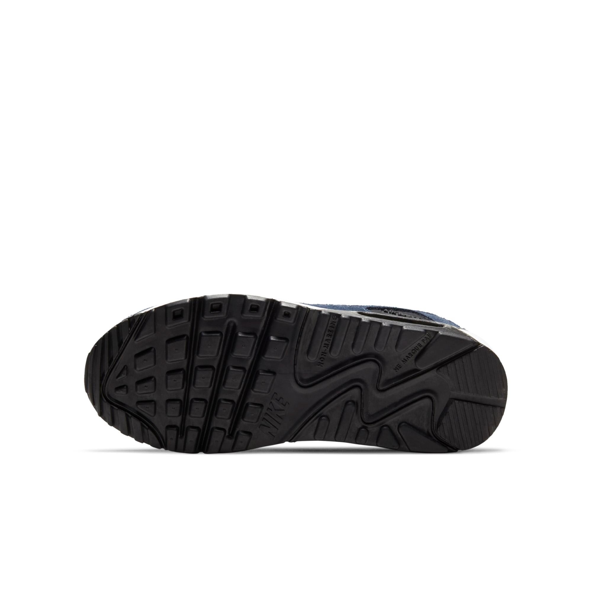 [CD6864-401] Grade School Nike AIR MAX 90 LEATHER 'MIDNIGHT NAVY VOLT (GS)'