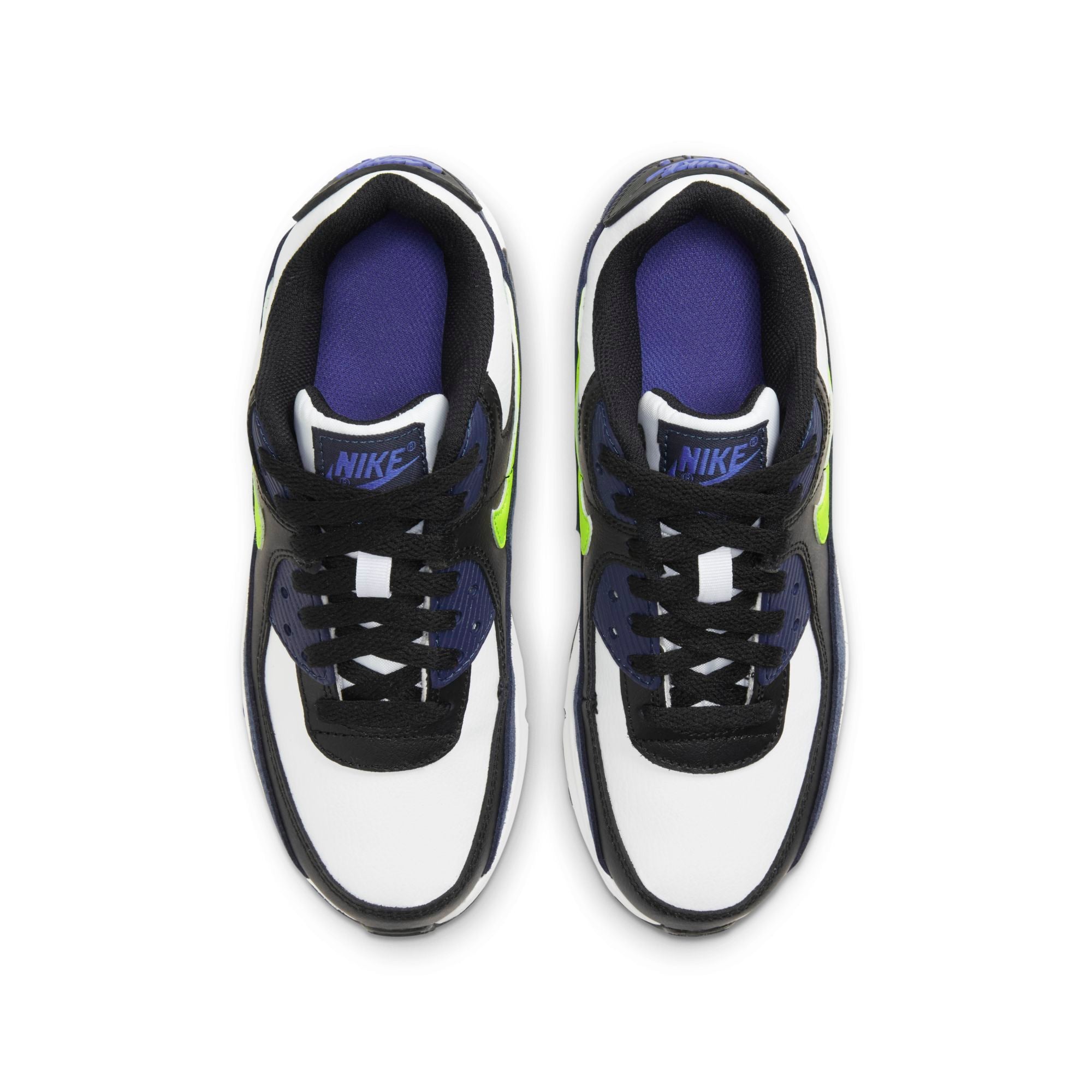 [CD6864-401] Grade School Nike AIR MAX 90 LEATHER 'MIDNIGHT NAVY VOLT (GS)'