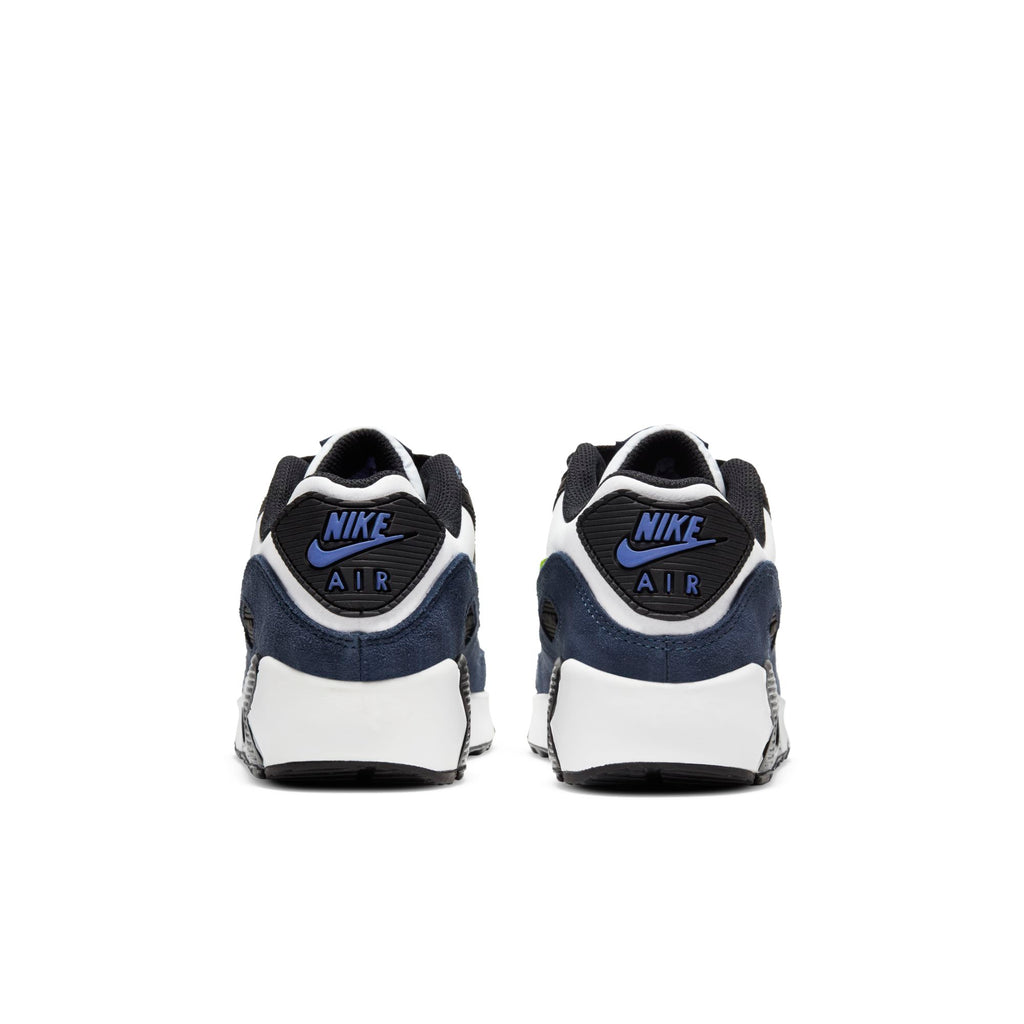 [CD6864-401] Grade School Nike AIR MAX 90 LEATHER 'MIDNIGHT NAVY VOLT (GS)'