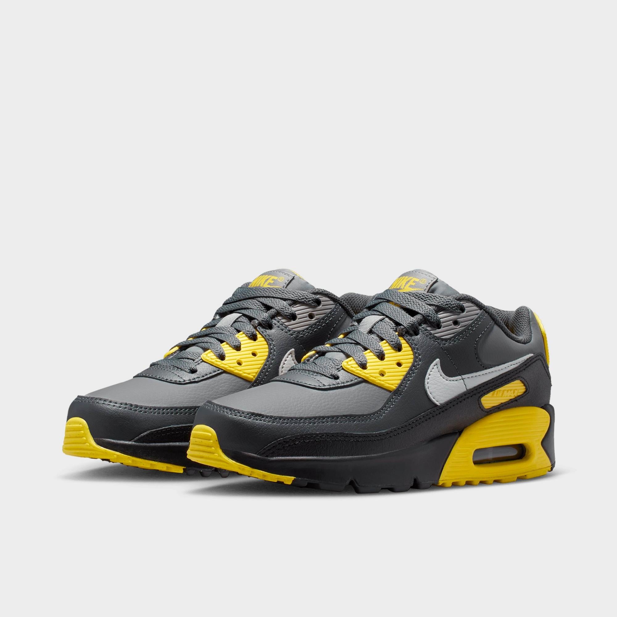 [CD6864-702] GRADE SCHOOL NIKE AIR MAX 90 LTR 'SMOKE GREY LIGHT SILVER (GS)'