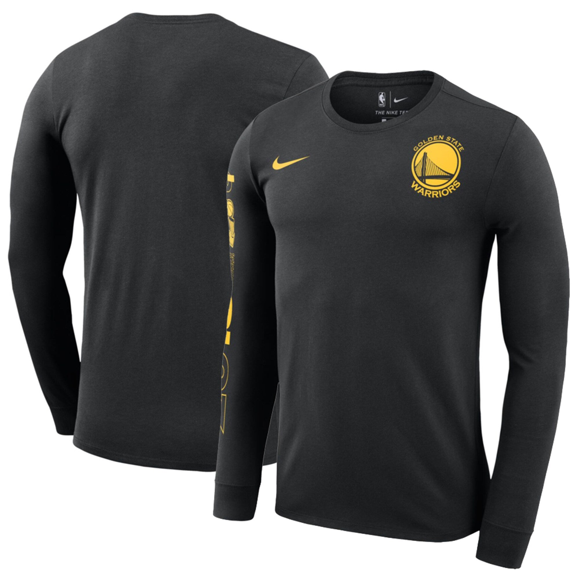 [CHAMP18LONGSLEEVE] Mens Nike NBA GSW 2018 Finals Champions Celebration Year DFCT Long Sleeve T-Shirt