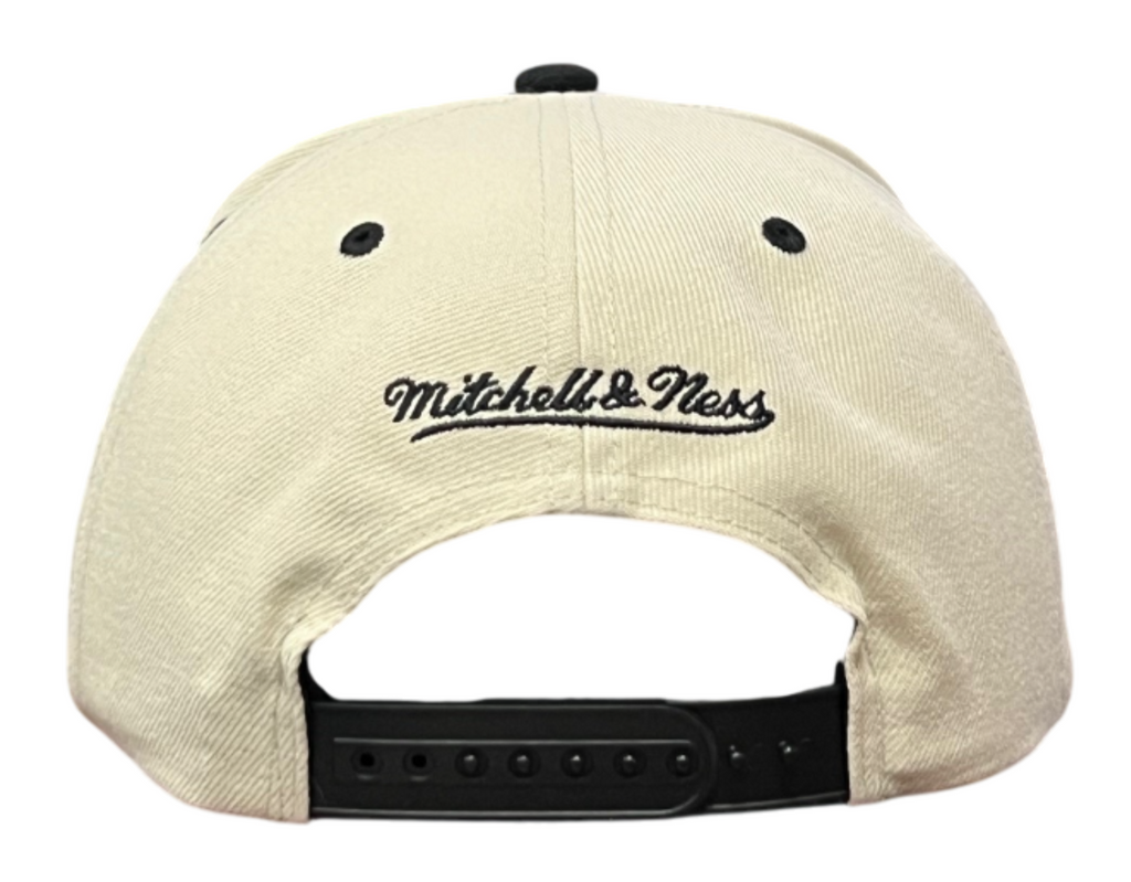 [HS9558-BRSOFWH] MENS MITCHELL & NESS MLB EVERGREEN CREAM BLACK SNAPBACK RED SOX