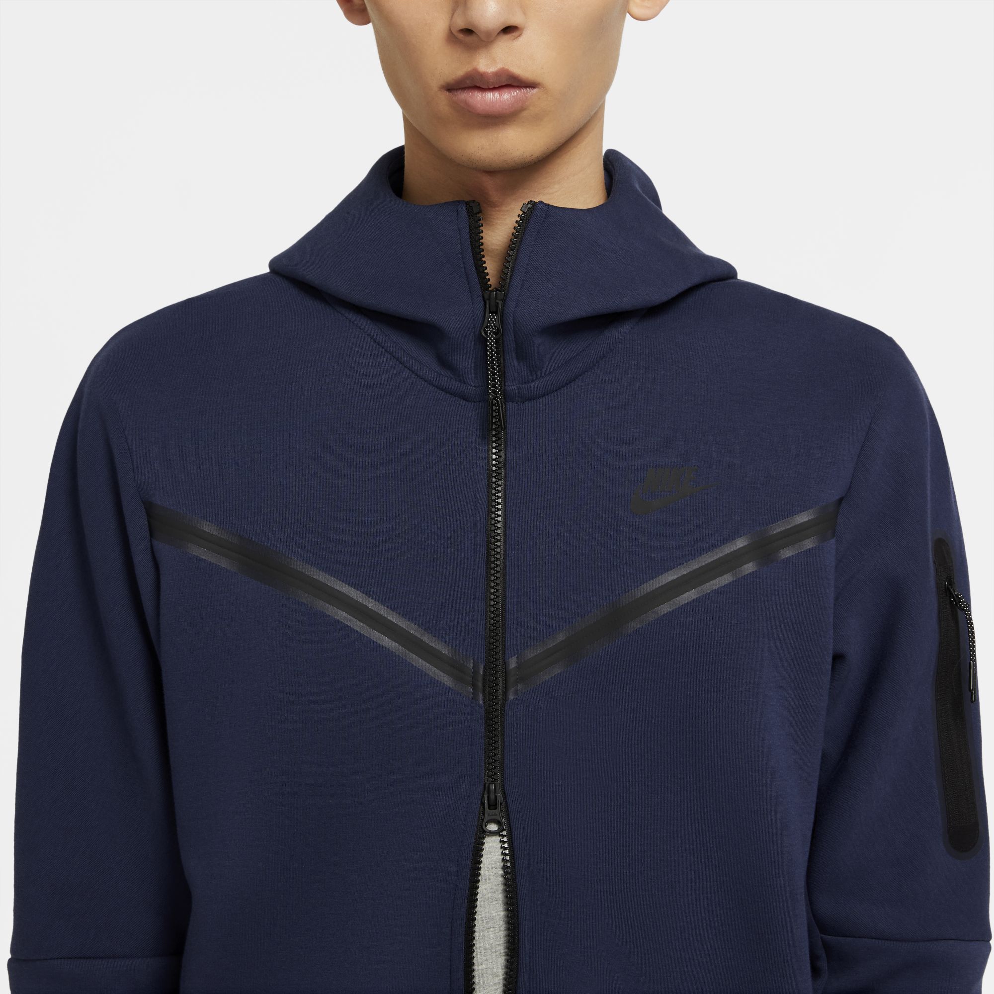 [CU4489-410] Mens Nike Sportswear Tech Fleece Full Zip Hoodie