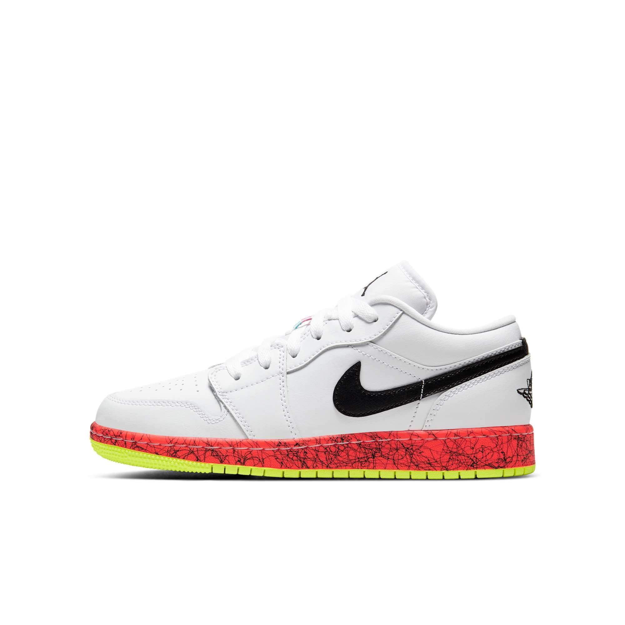 [CV9548-100] Grade School Air Jordan Retro 1 Low 'Multi-Color Midsoles White' (GS)