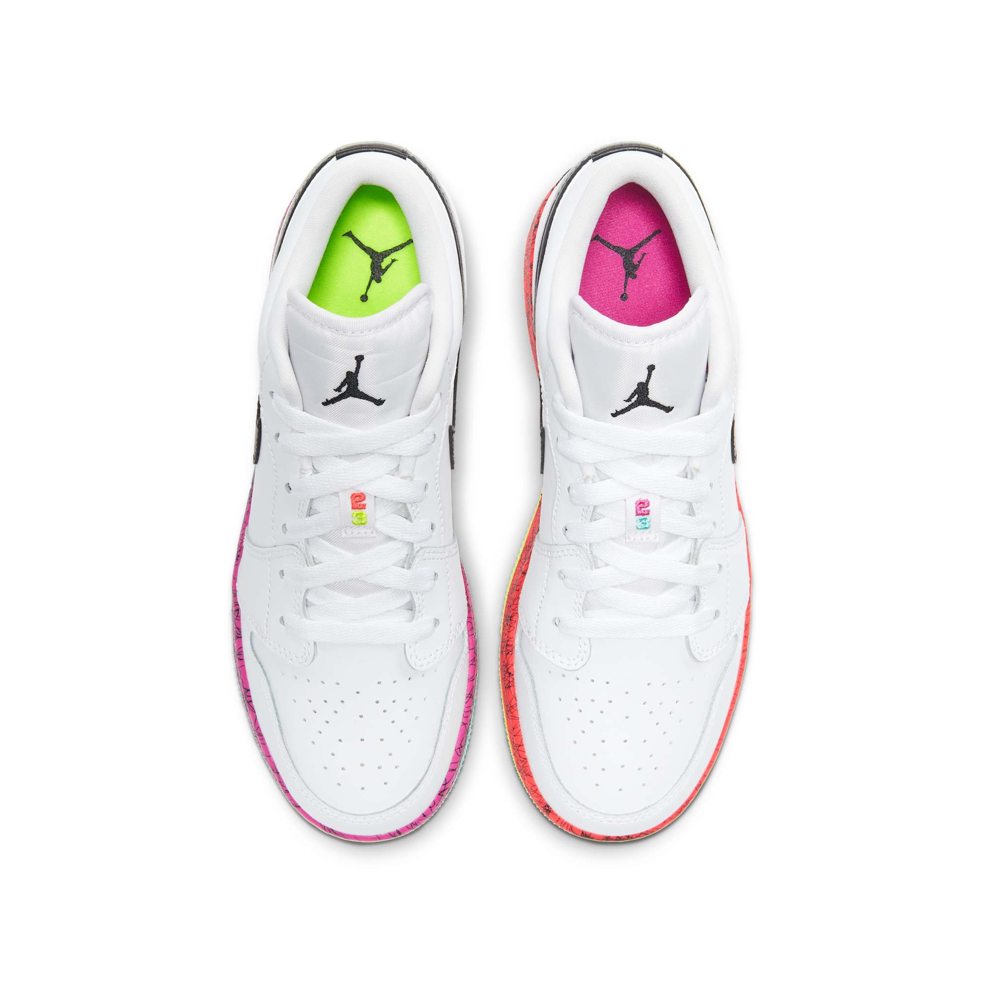 [CV9548-100] Grade School Air Jordan Retro 1 Low 'Multi-Color Midsoles White' (GS)