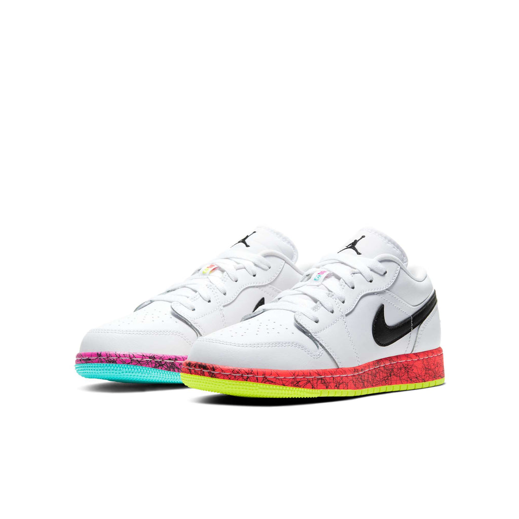 [CV9548-100] Grade School Air Jordan Retro 1 Low 'Multi-Color Midsoles White' (GS)