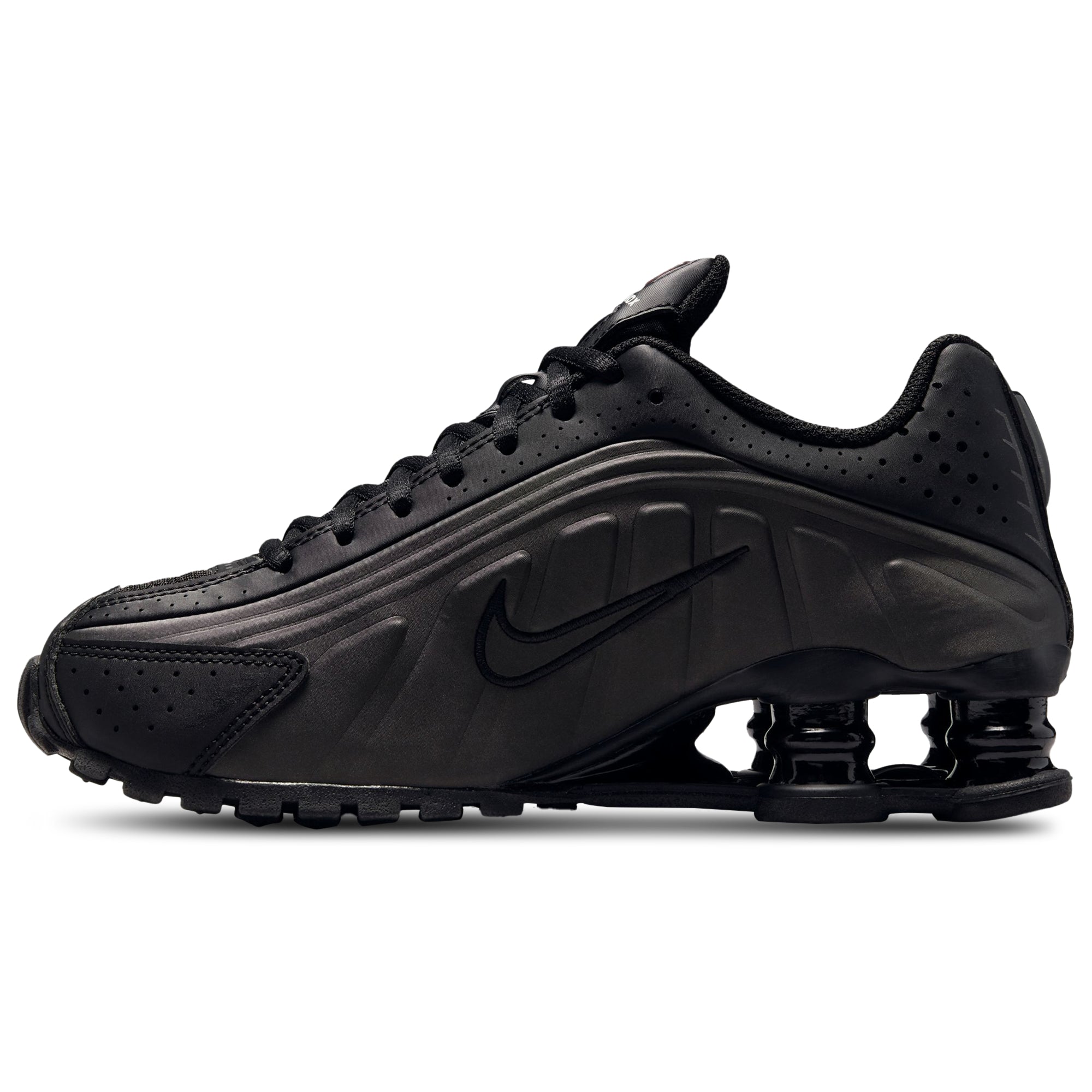 [CW2626-003] GRADE SCHOOL NIKE SHOX R4 'BLACK BRIGHT CRIMSON'
