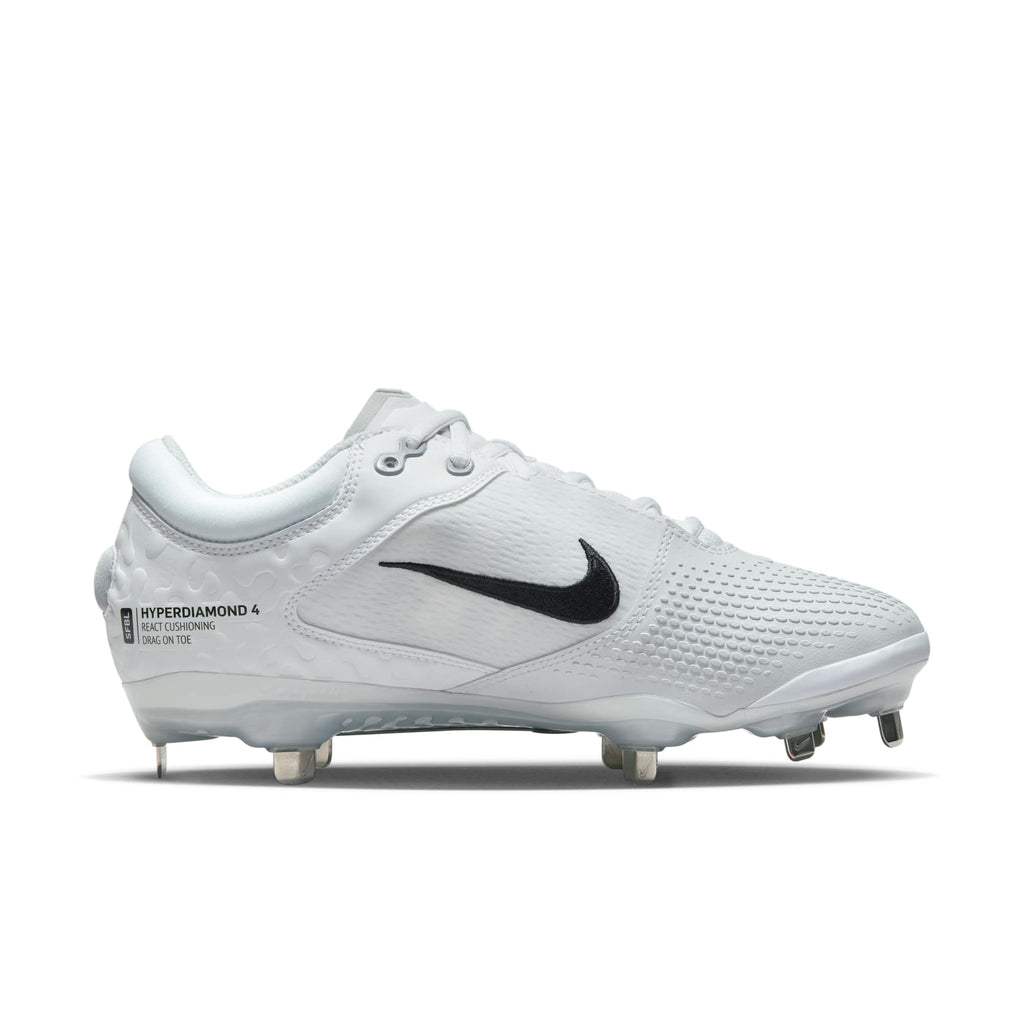 [CZ5917-102] WOMENS NIKE HYPERDIAMOND 4 ELITE 'WHITE BLACK'