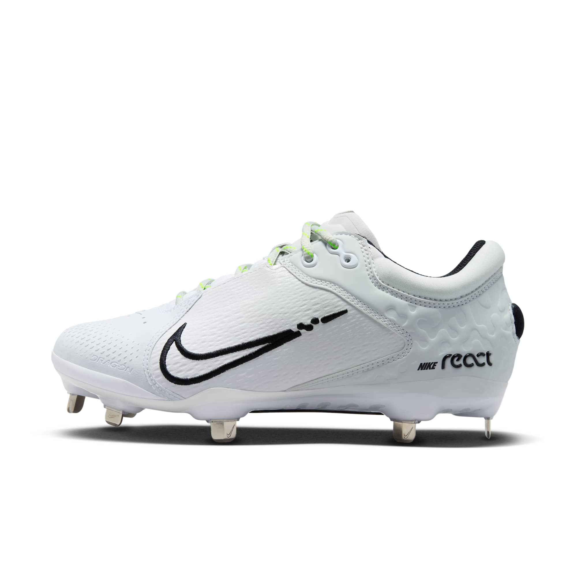 [CZ5917-103] WOMENS NIKE HYPERDIAMOND 4 ELITE 'WHITE BLACK VOLT'