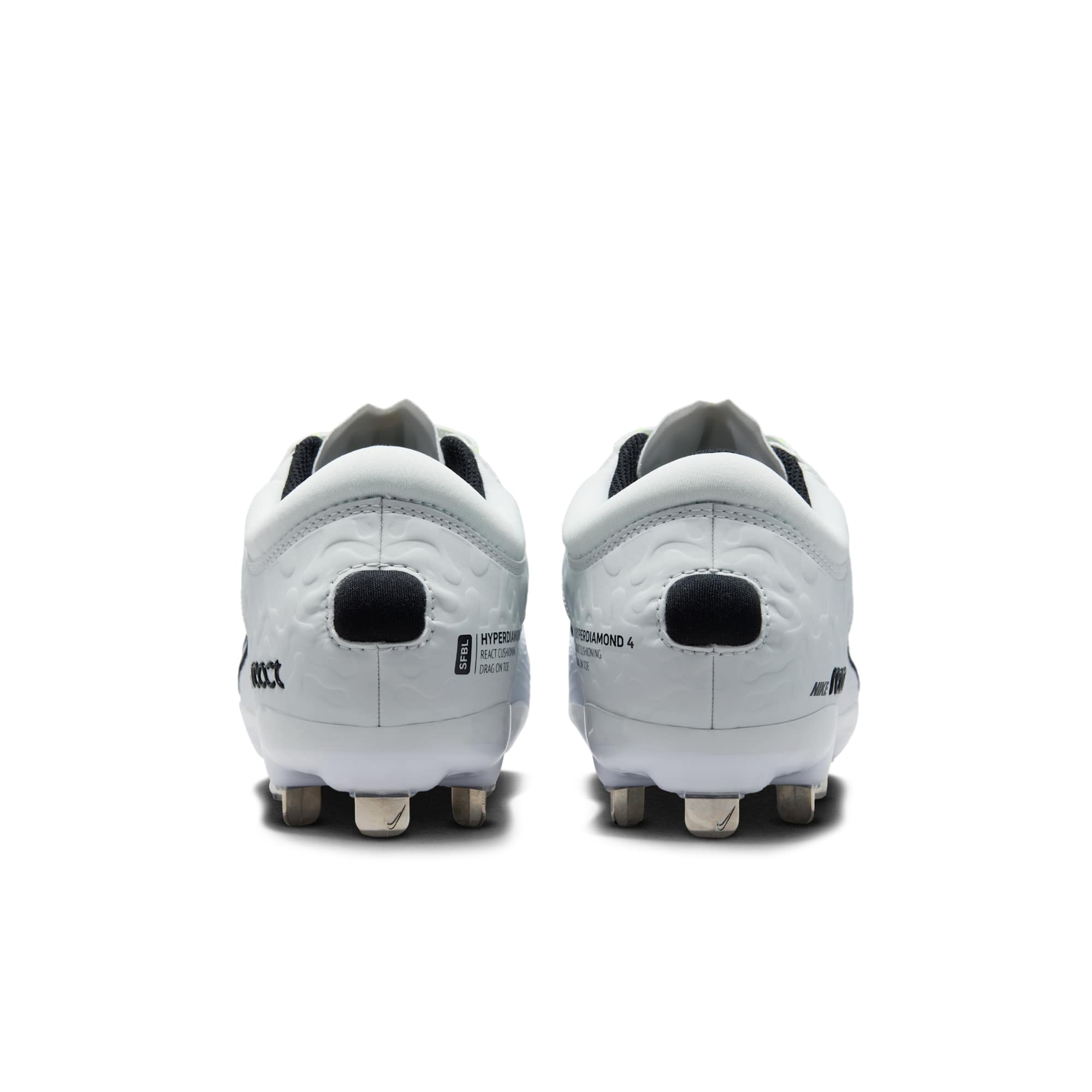 [CZ5917-103] WOMENS NIKE HYPERDIAMOND 4 ELITE 'WHITE BLACK VOLT'