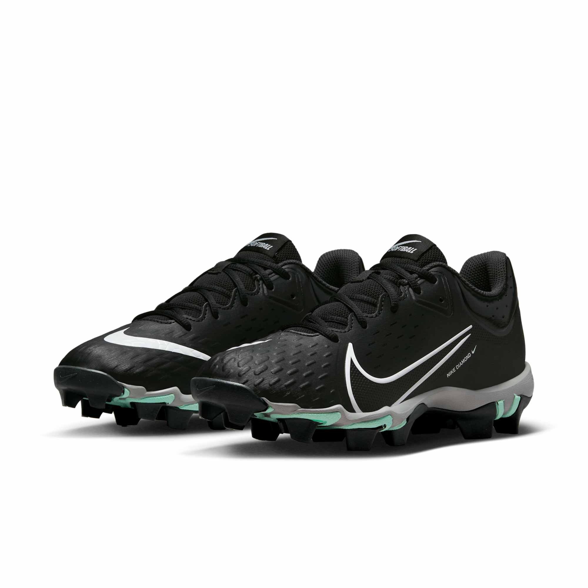[CZ5918-010] WOMENS NIKE HYPERDIAMOND 4 KEYSTONE 'BLACK MINT'