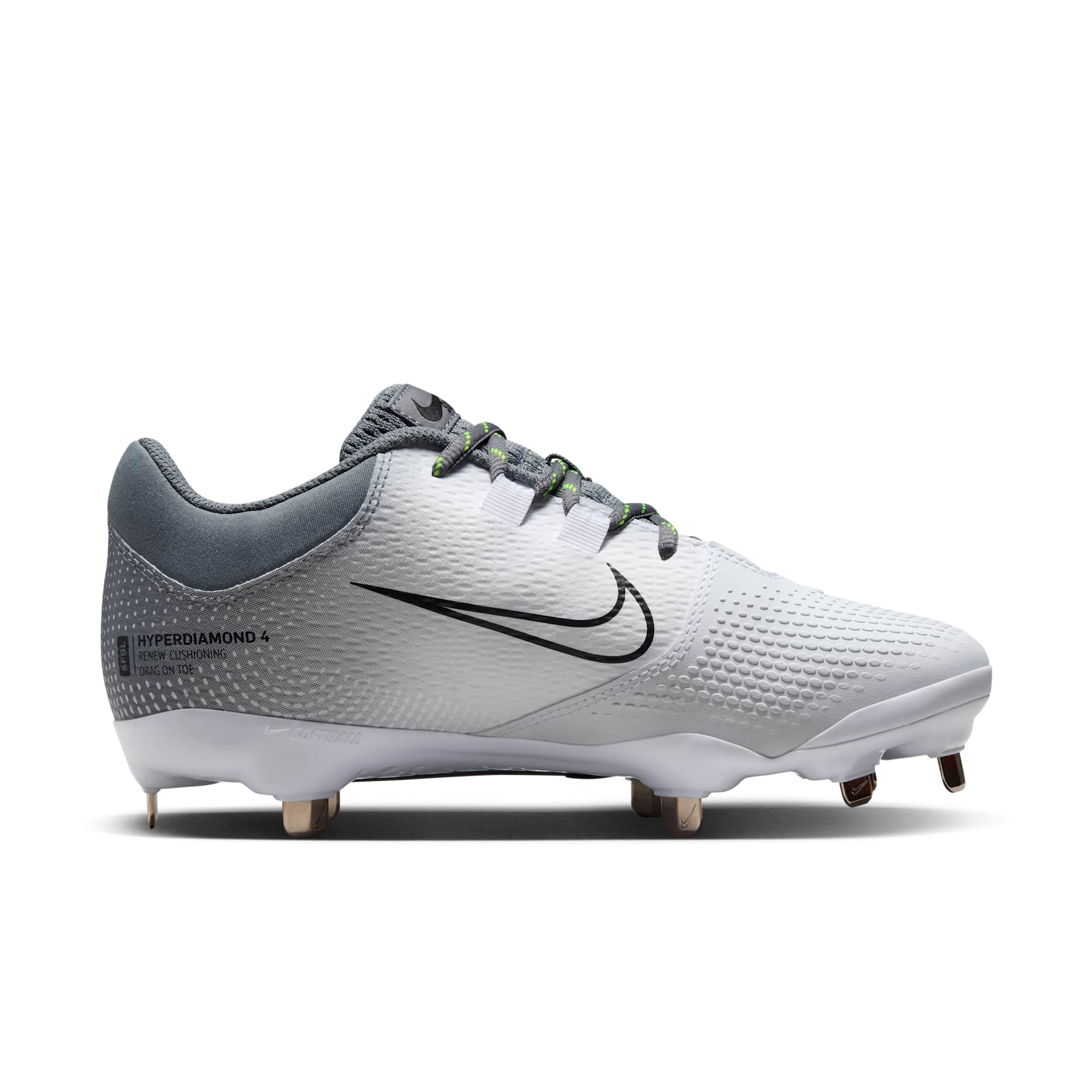[CZ5920-002] WOMENS NIKE HYPERDIAMOND 4 PRO 'COOL GREY VOLT'