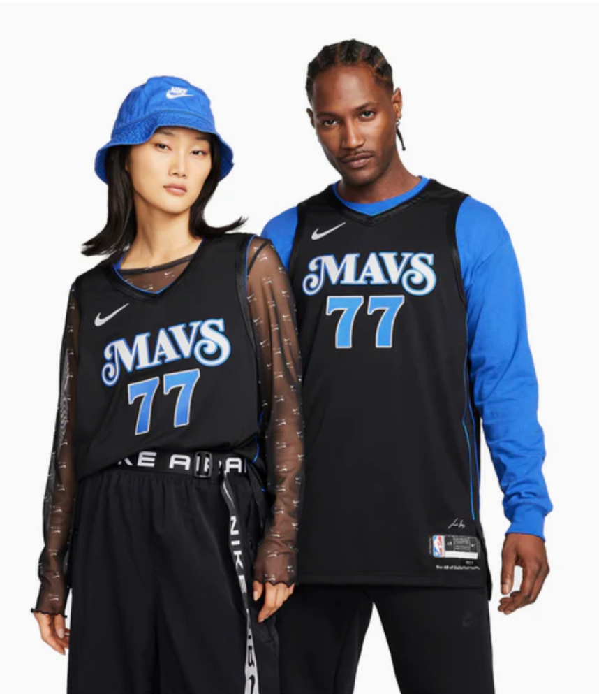 [DX8756-010] MENS NIKE NBA MAVERICKS 23/24 CITY EDITION JERSEY 'DONCIC' #77