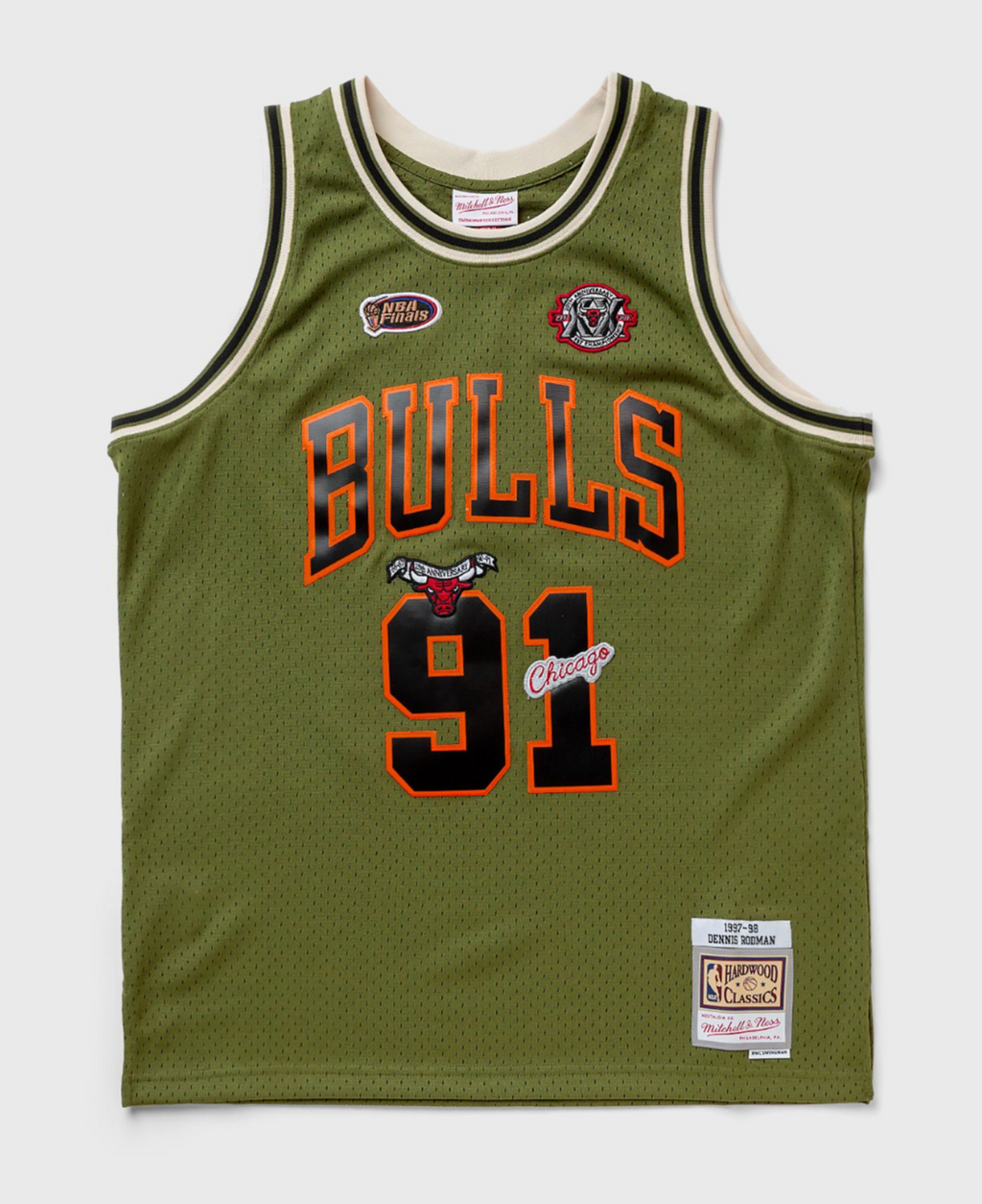 MENS MITCHELL & NESS FLIGHT SWINGMAN JERSEY BULLS 1997 DENNIS RODMAN