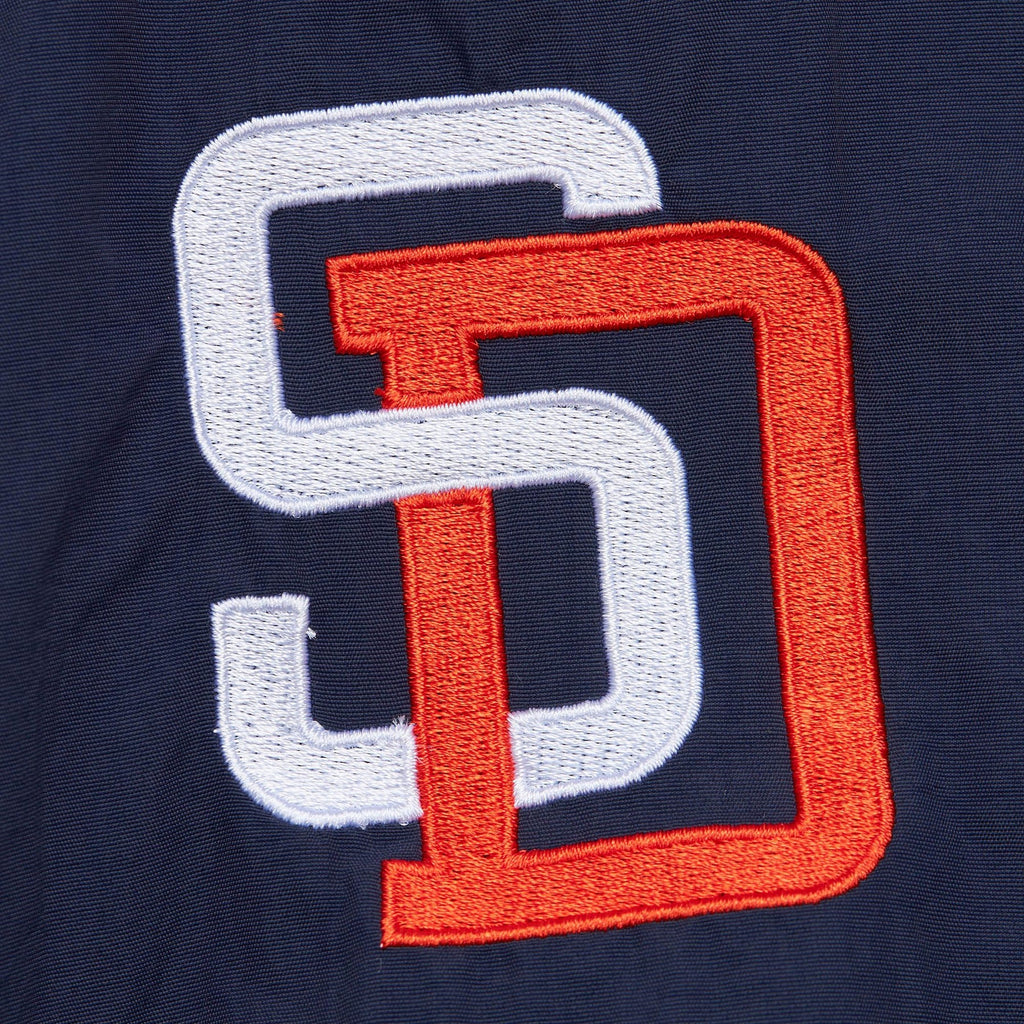 Mens Mitchell & Ness MLB CLASSIC NYLON PULLOVER VINTAGE LOGO PADRES