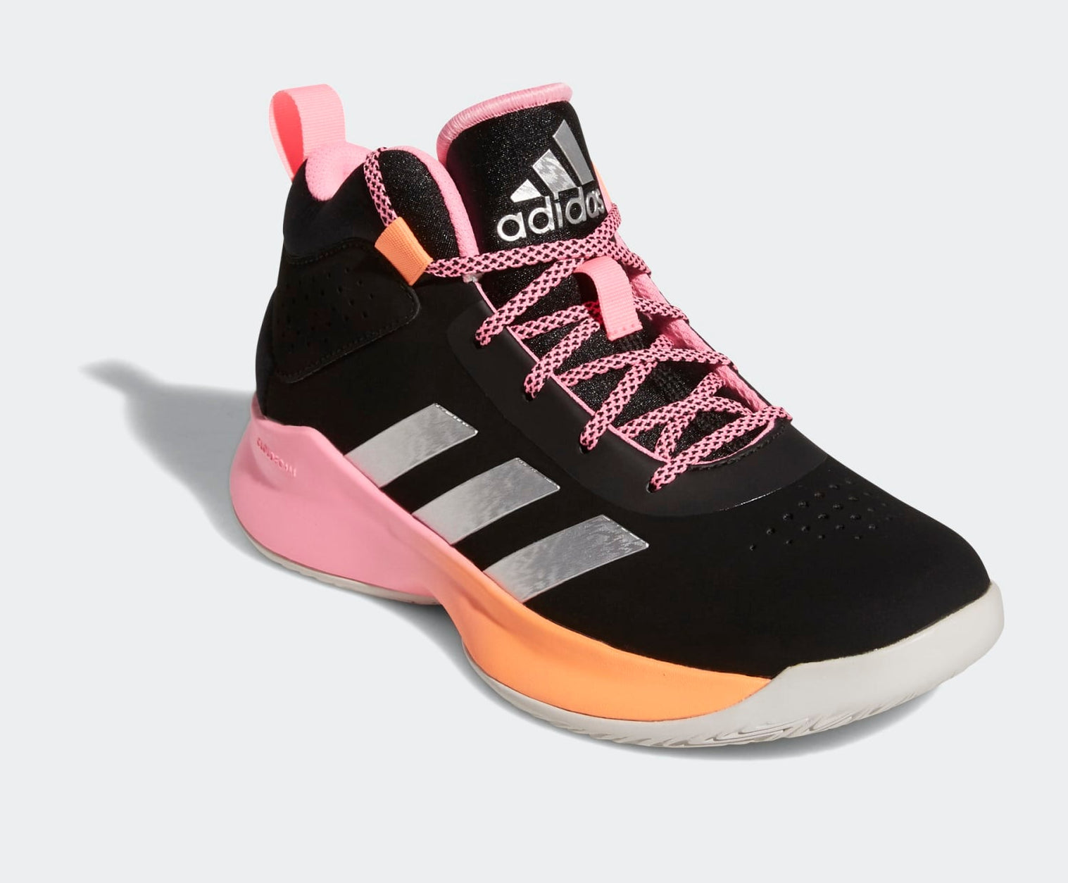 [GX4793] YOUTH ADIDAS CROSS 'EM UP 5 WIDE (GS) 'BLACK BEAM PINK'
