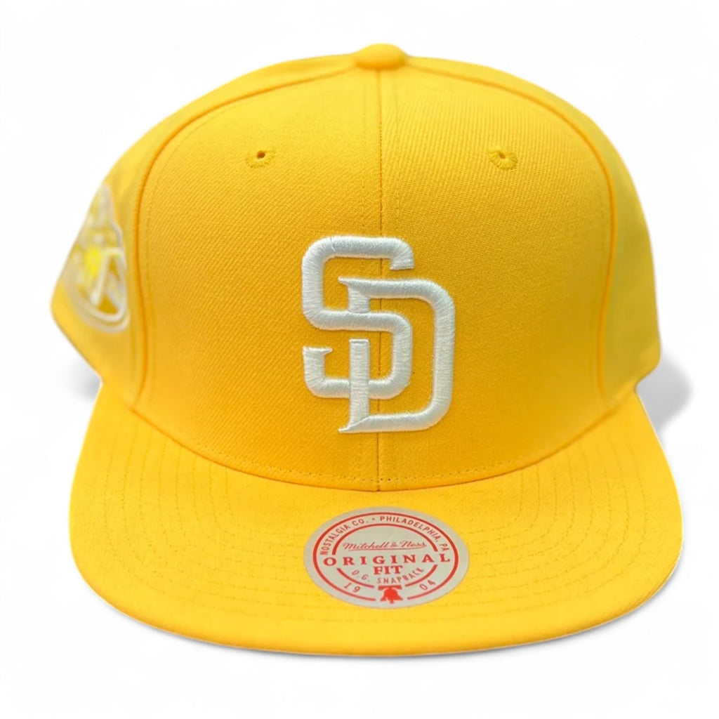 MENS MITCHELL & NESS MLB BACK TO BASICS SNAPBACK PADRES - YELLOW