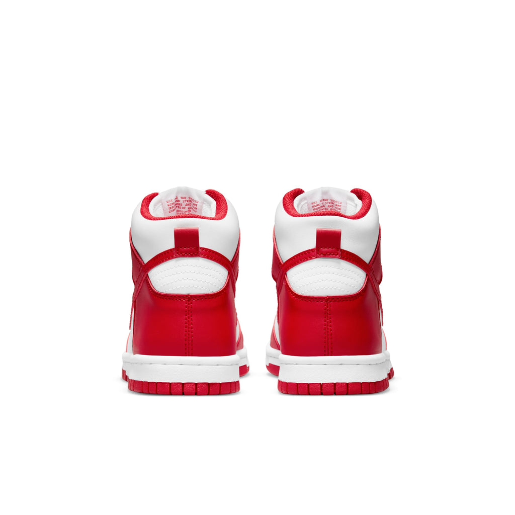 [DB2179-106] Grade School Nike DUNK HIGH GS 'CHAMPIONSHIP WHITE RED' (WHITE TONGUE TAG)