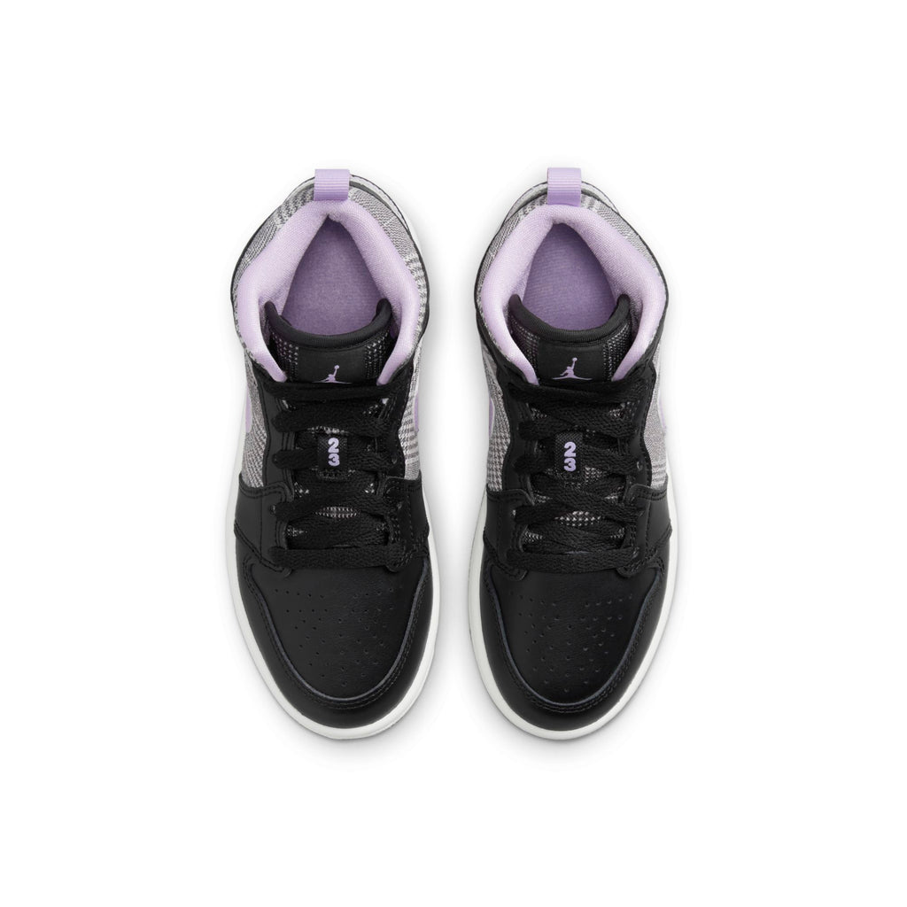 [DC7227-015] Preschool Air Jordan Retro 1 MID 'Houndstooth' (PS)
