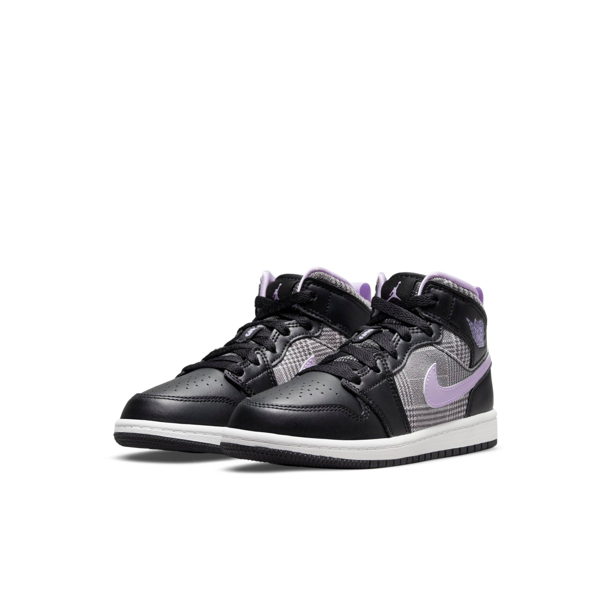 [DC7227-015] Preschool Air Jordan Retro 1 MID 'Houndstooth' (PS)