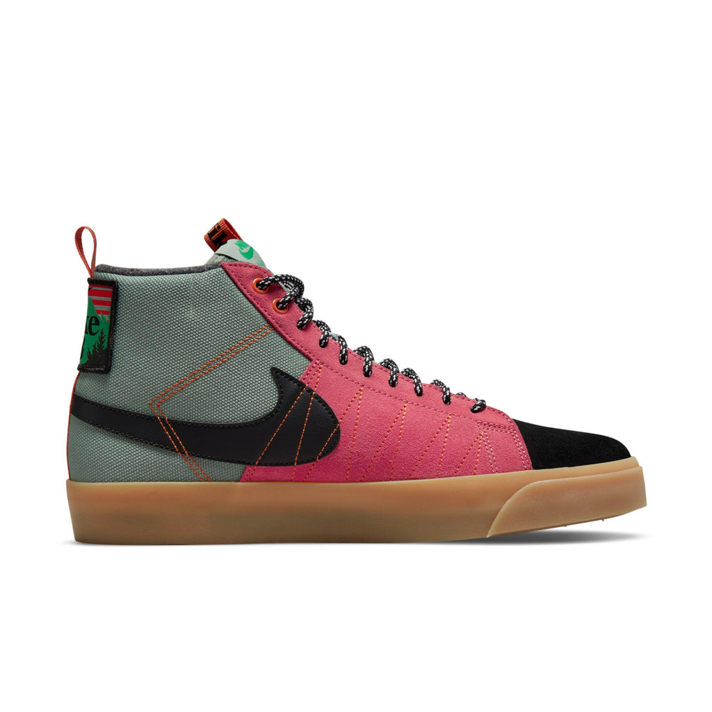 [DC8903-301] Mens Nike SB ZOOM BLAZER MID PRM 'ACCLIMATE COOL GREY YELLOW STRIKE'