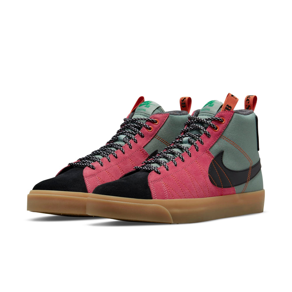 [DC8903-301] Mens Nike SB ZOOM BLAZER MID PRM 'ACCLIMATE COOL GREY YELLOW STRIKE'