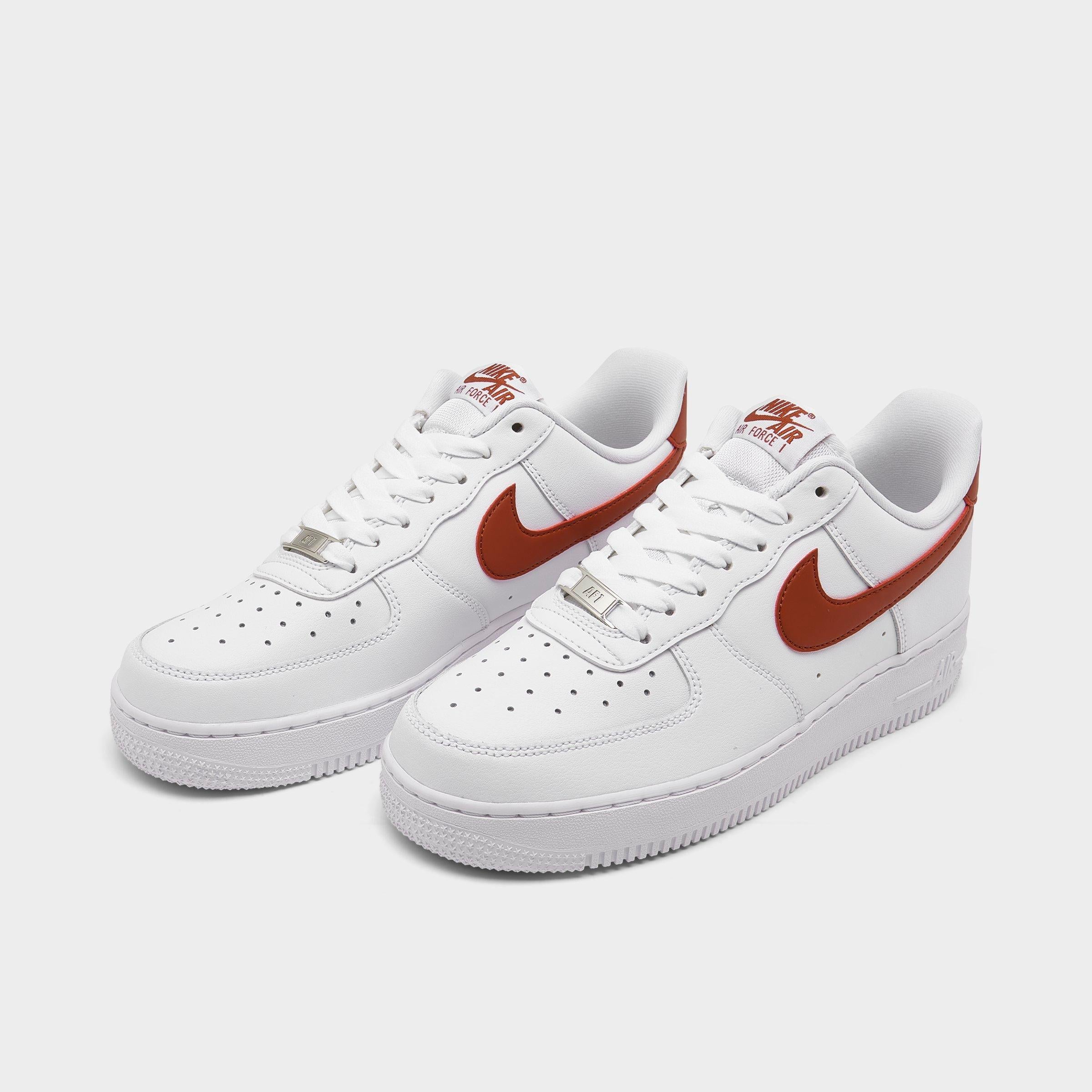 [DD8959-115] WOMENS NIKE AIR FORCE 1 LOW '07 'WHITE RUGGED ORANGE'