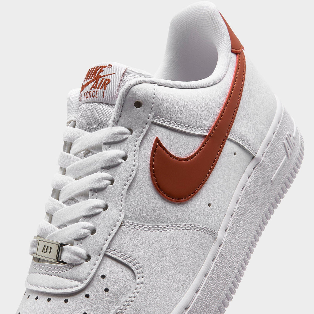 [DD8959-115] WOMENS NIKE AIR FORCE 1 LOW '07 'WHITE RUGGED ORANGE'