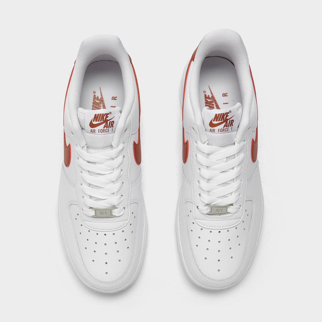 [DD8959-115] WOMENS NIKE AIR FORCE 1 LOW '07 'WHITE RUGGED ORANGE'