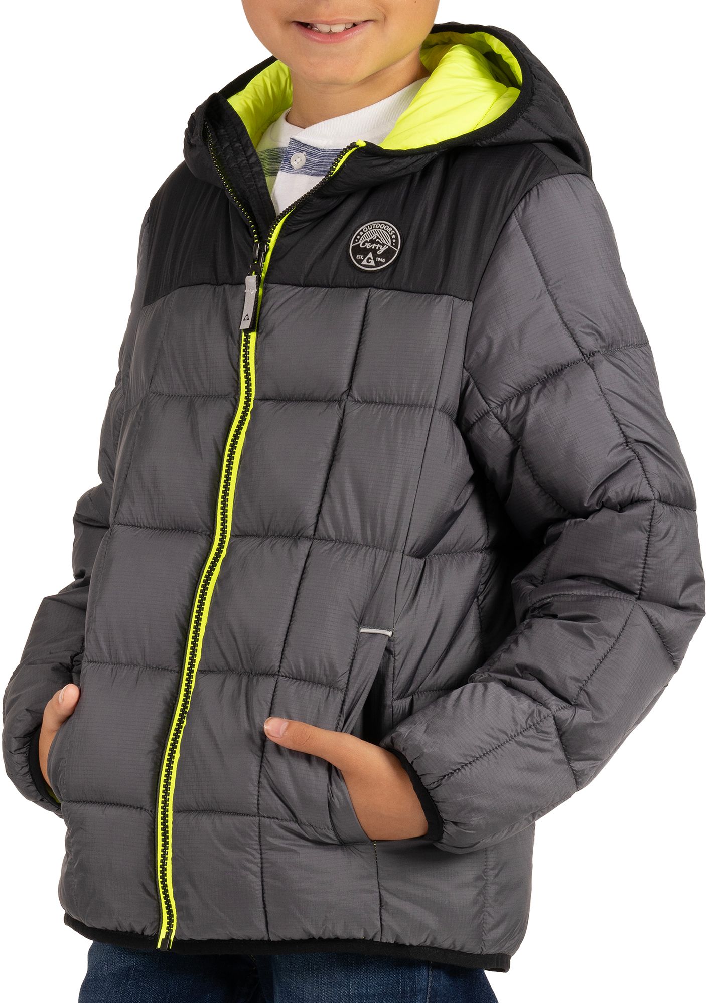 [DG51223-013] YOUTH GERRY TORQUE PUFFER JACKET FULL-ZIP LIGHTWEIGHT