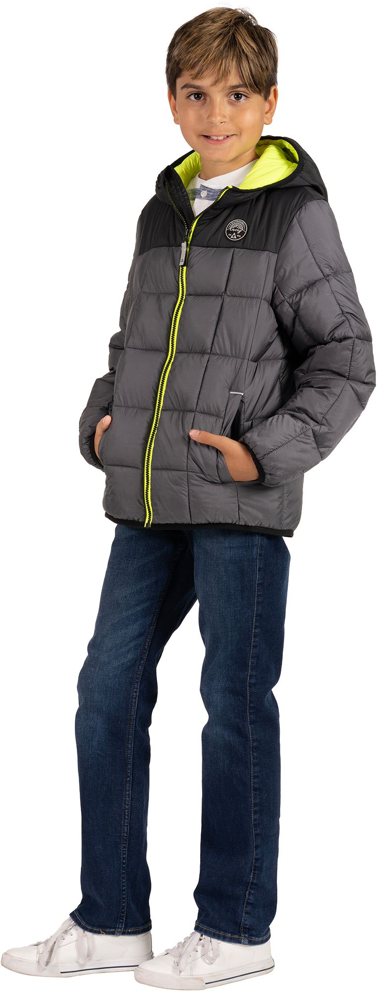 [DG51223-013] YOUTH GERRY TORQUE PUFFER JACKET FULL-ZIP LIGHTWEIGHT
