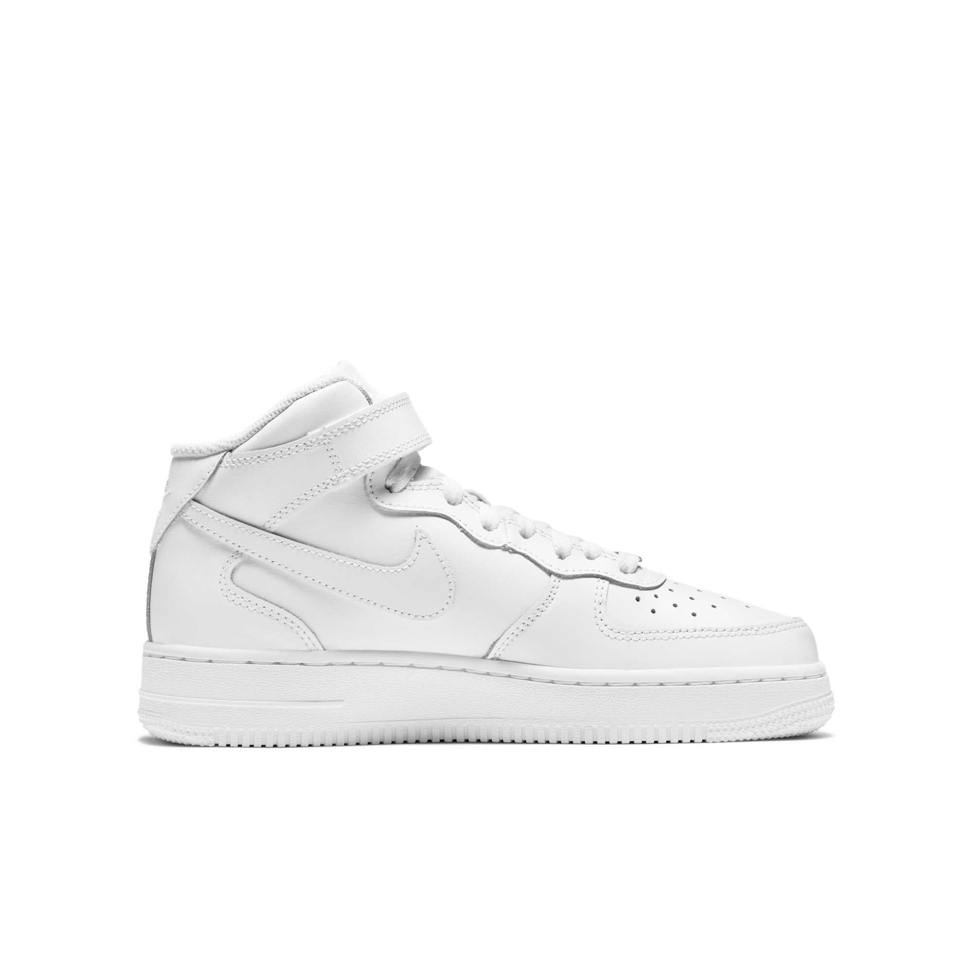 [DH2933-111] Grade School Nike AIR FORCE 1 MID LE 'TRIPLE WHITE (GS)'