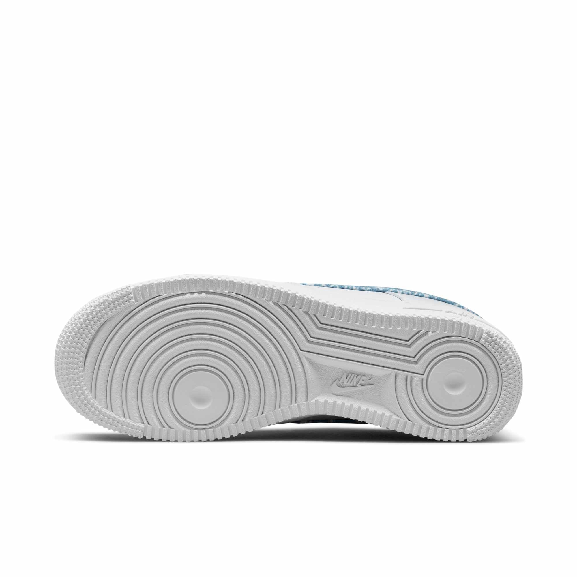 [DH4406-100] WOMENS NIKE AIR FORCE 1 LOW '07 ESSENTIAL 'WHITE WORN BLUE PAISLEY'