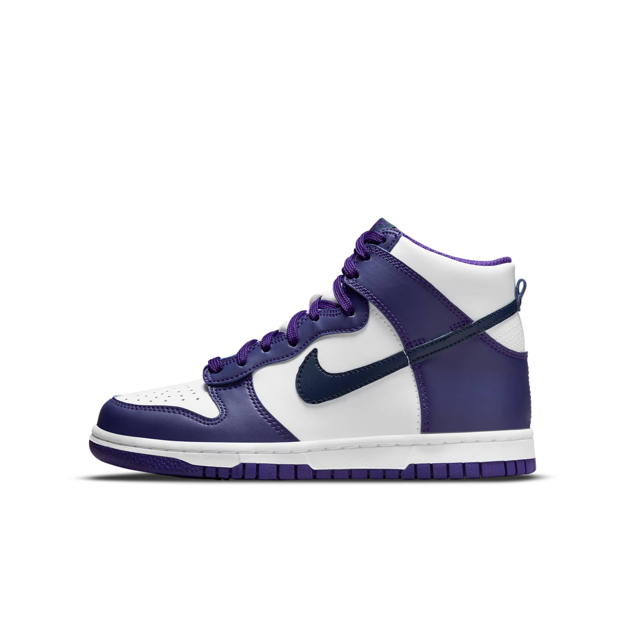 [DH9751-100] GRADE SCHOOL NIKE DUNK HIGH 'ELECTRO PURPLE MIDNIGHT NAVY (GS)'