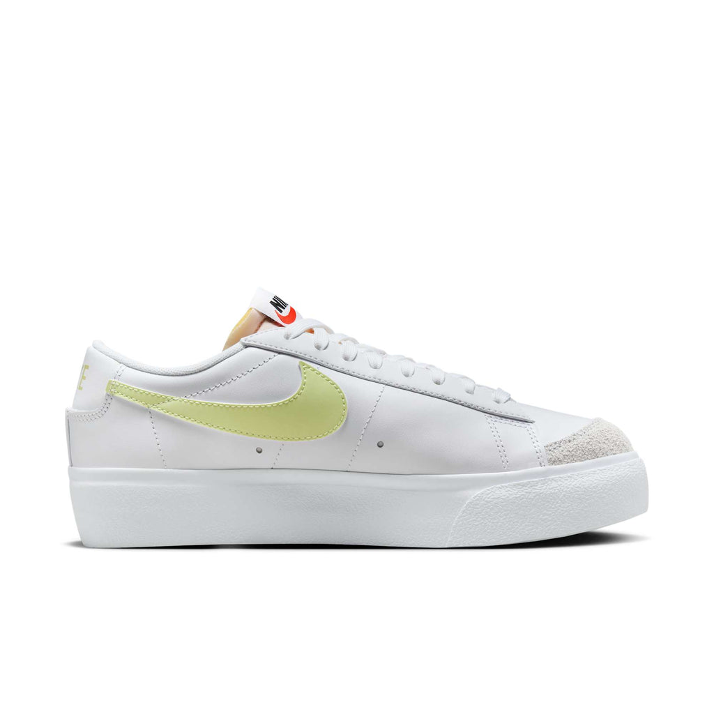 [DJ0292-115] Womens Nike BLAZER LOW PLATFORM 'WHITE LIFE LIME'