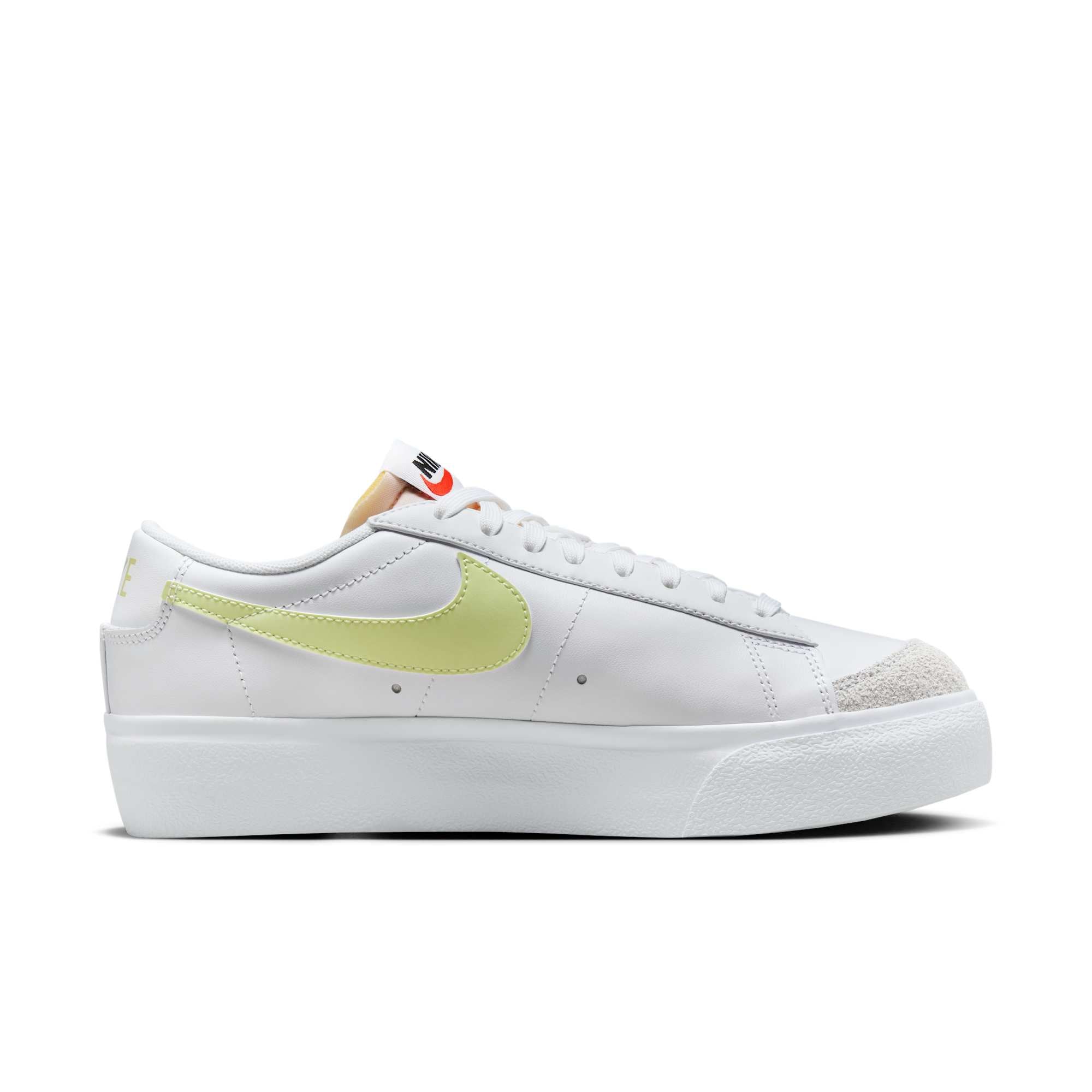 [DJ0292-115] Womens Nike BLAZER LOW PLATFORM 'WHITE LIFE LIME'