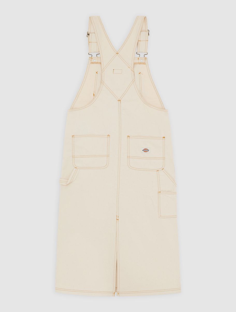 [A4Z6TF90] WOMENS DICKIES LONG OVERALL DENIM DUNGAREE DRESS