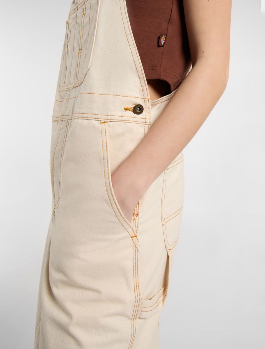 [A4Z6TF90] WOMENS DICKIES LONG OVERALL DENIM DUNGAREE DRESS