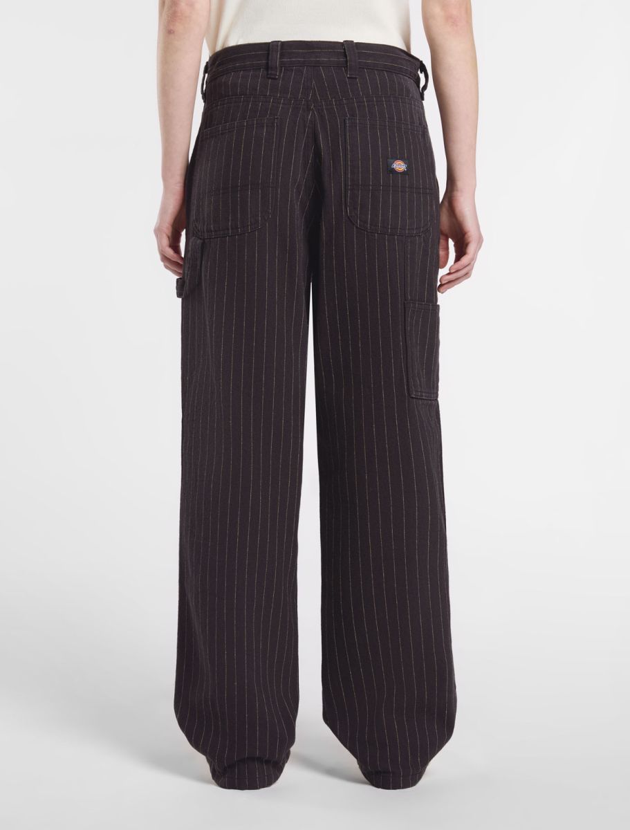 [A4Z7KBLK] WOMENS DICKIES SERVICE STRIPE CARPENTER TROUSERS