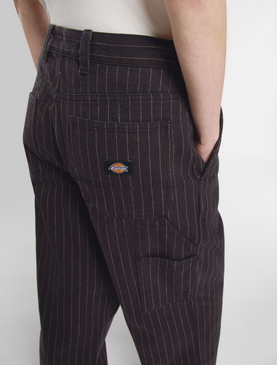 [A4Z7KBLK] WOMENS DICKIES SERVICE STRIPE CARPENTER TROUSERS