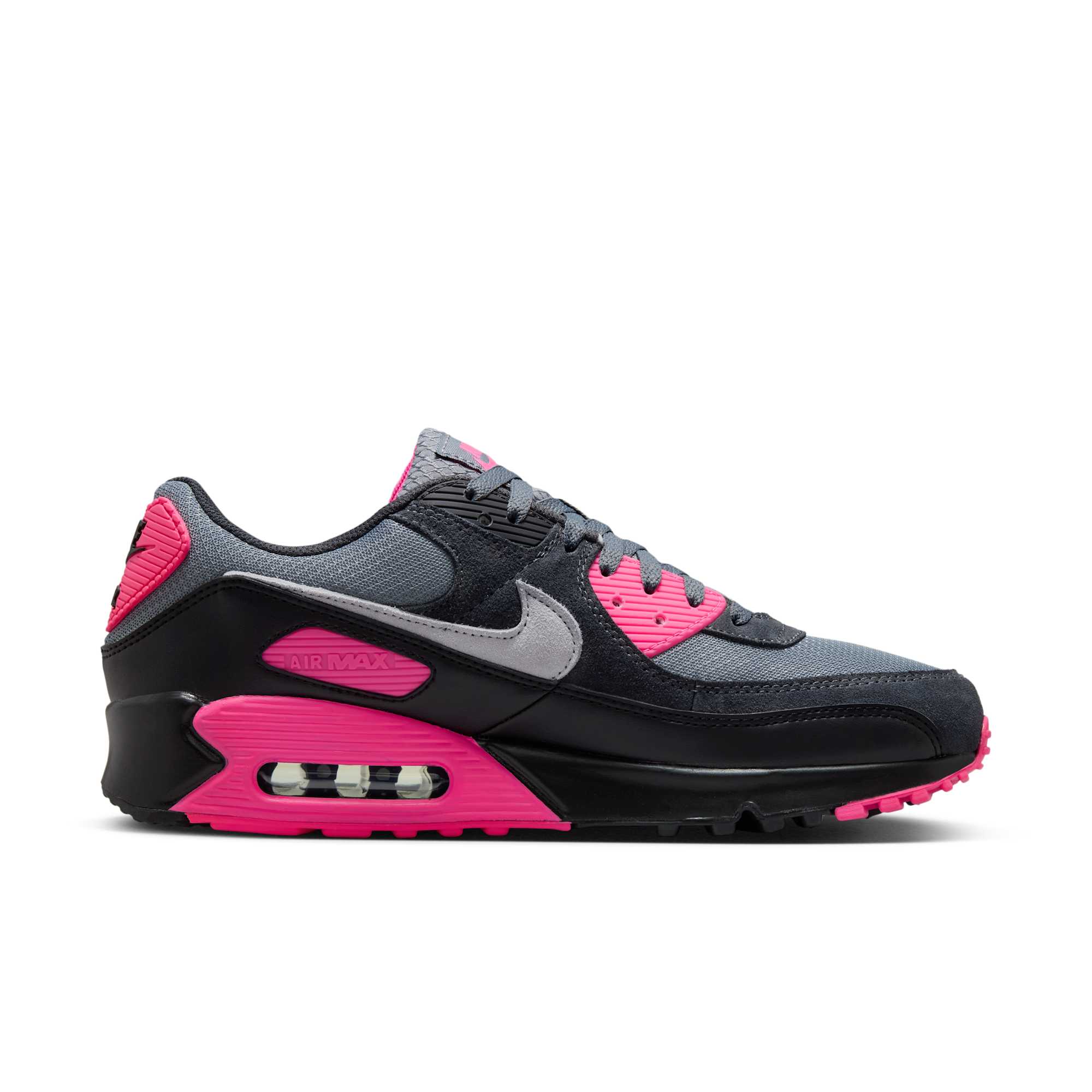 [DM0029-010] Mens Nike AIR MAX 90 'WOLF GREY HYPER PINK'