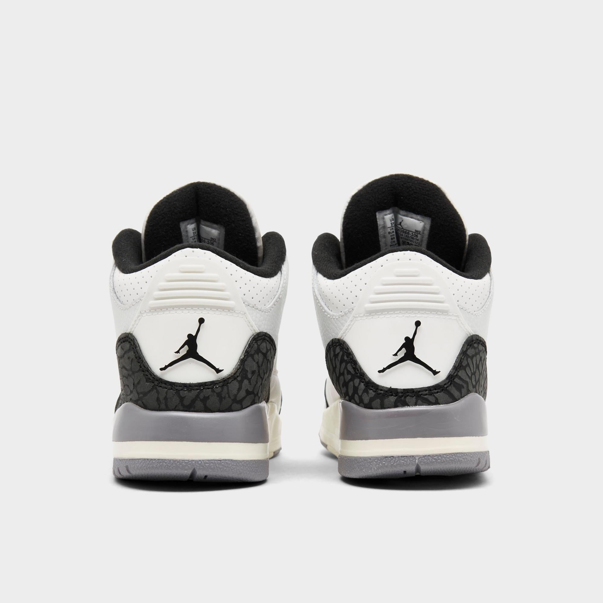 [DM0966-106] PRESCHOOL AIR JORDAN RETRO 3 'CEMENT GREY (PS)'