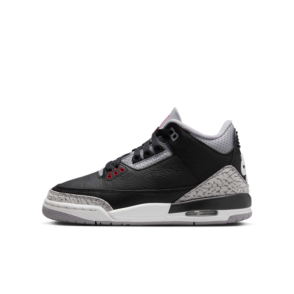 [DM0967-010] GRADE SCHOOL AIR JORDAN RETRO 3 "BLACK CEMENT"