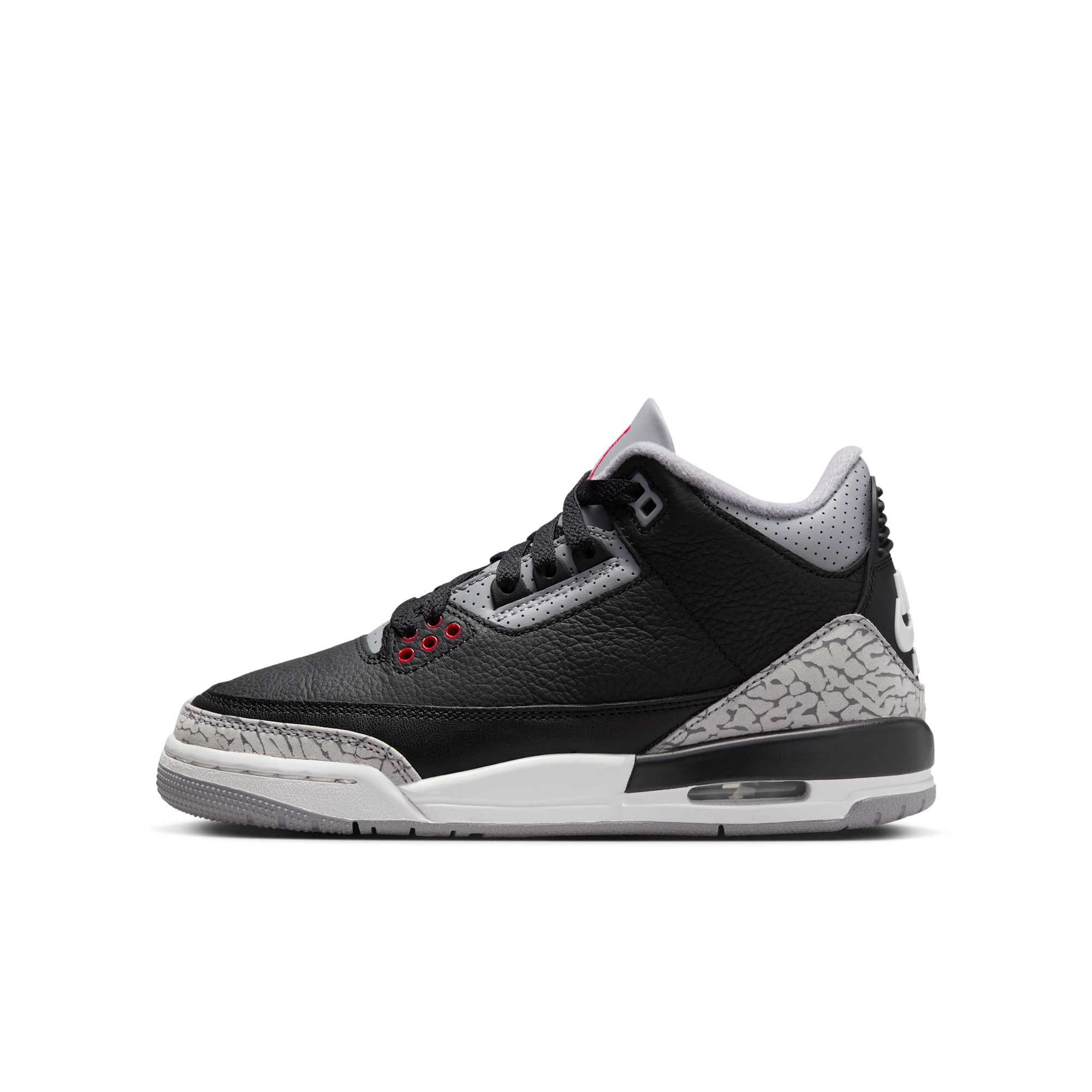 [DM0967-010] GRADE SCHOOL AIR JORDAN RETRO 3 "BLACK CEMENT"