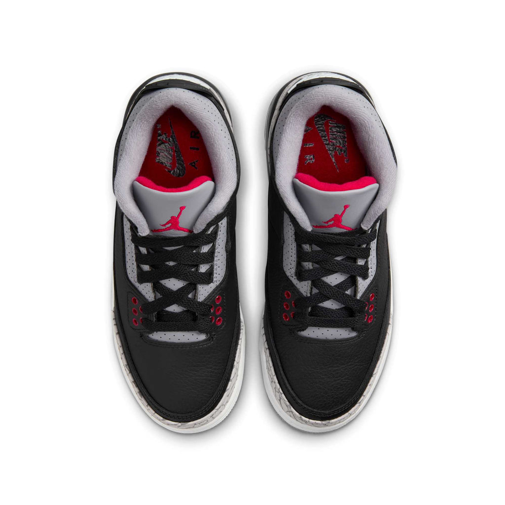 [DM0967-010] GRADE SCHOOL AIR JORDAN RETRO 3 "BLACK CEMENT"