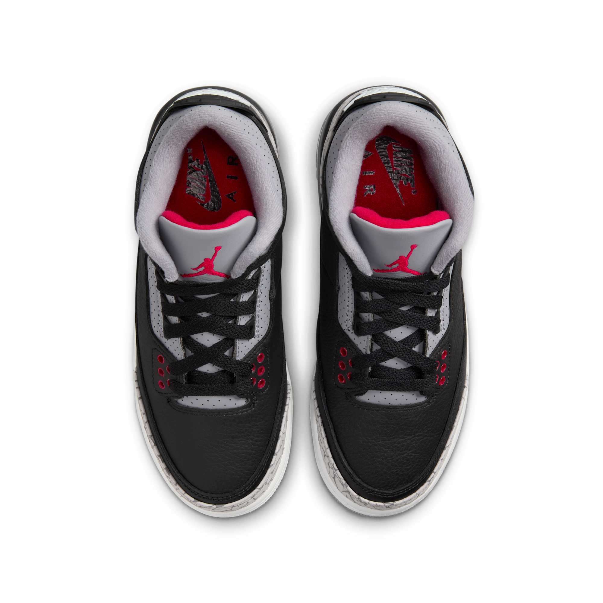 [DM0967-010] GRADE SCHOOL AIR JORDAN RETRO 3 "BLACK CEMENT"