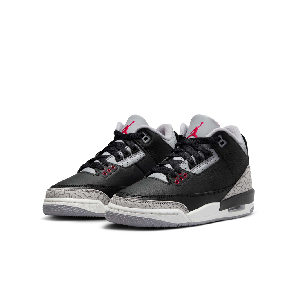 [DM0967-010] GRADE SCHOOL AIR JORDAN RETRO 3 "BLACK CEMENT"