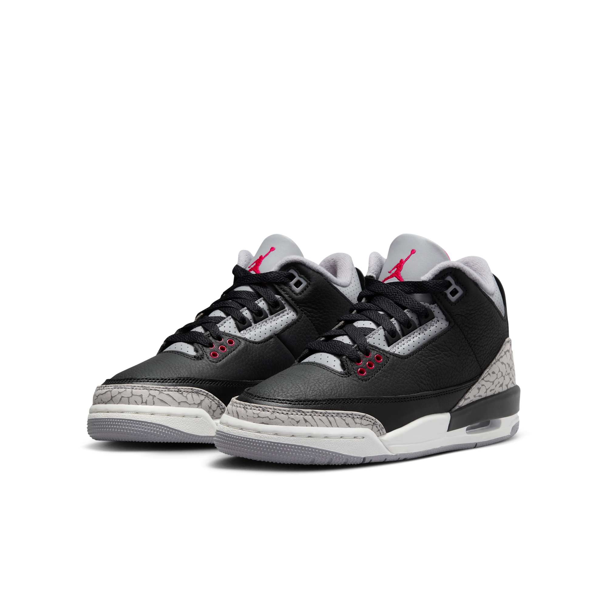 [DM0967-010] GRADE SCHOOL AIR JORDAN RETRO 3 "BLACK CEMENT"