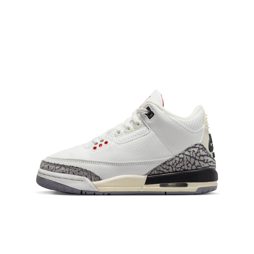 [DM0967-100] GRADE SCHOOL AIR JORDAN RETRO 3 'WHITE CEMENT REIMAGINED'