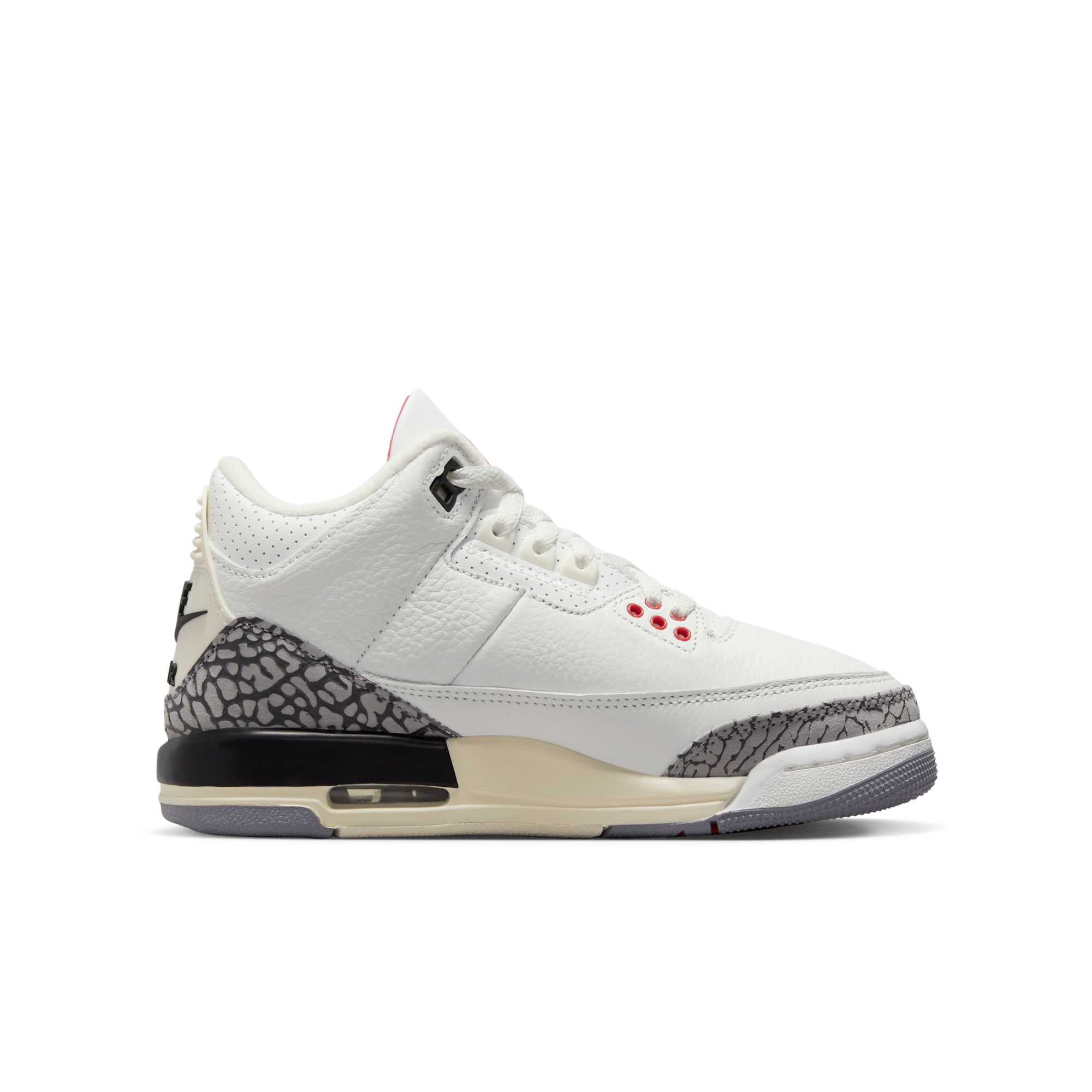 [DM0967-100] GRADE SCHOOL AIR JORDAN RETRO 3 'WHITE CEMENT REIMAGINED'